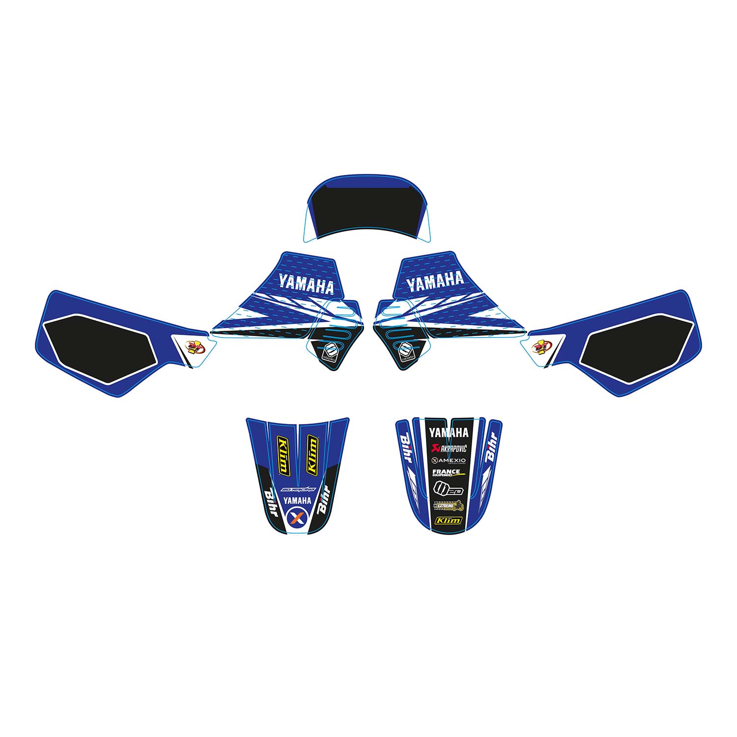 Kit Decoro Adesivo Moto Cross Yamaha PW 50 Factory Rosa – Piastre, Parafanghi E Cofano, Adattabile 1996-2023 - 5