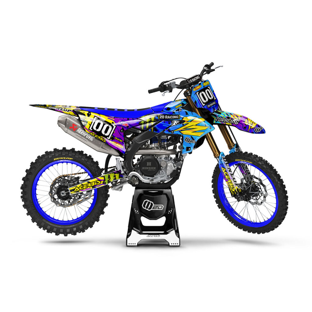 Kit Déco Motocross Yamaha PW80 Eraser Bleu (2013) - Stickers Et Protections Complètes Pour Custom Ta Moto - 10
