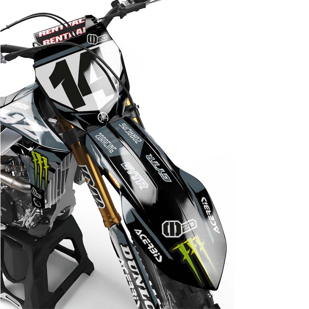 Zeronine MX Front Fender Decal Kit For Yamaha YZF 250 2019 & YZF 450 2018-2020 – TI Graphics