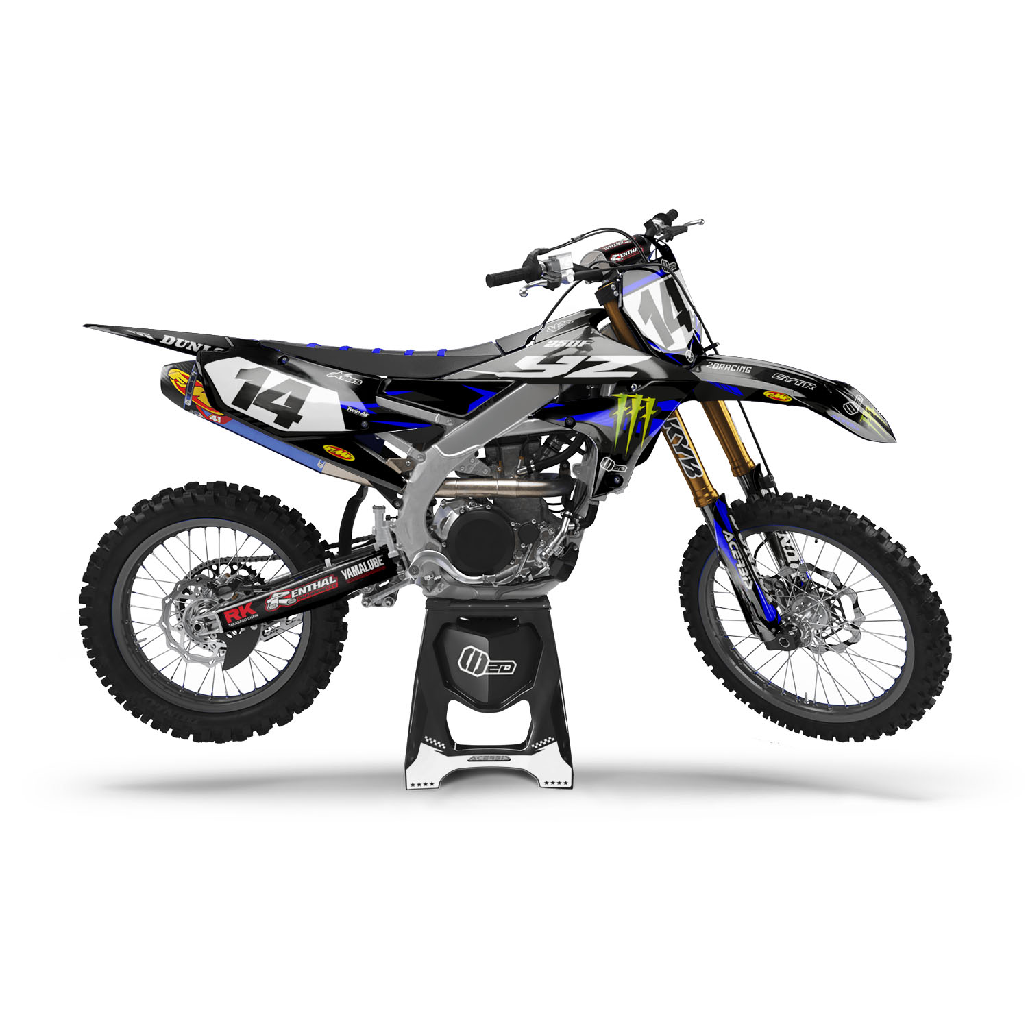 Kit Déco Motocross Hoshi Rouge Adaptable Pour Yamaha TTR 50 (2006 à 2023) - Garde-boue, Plaques, Protections