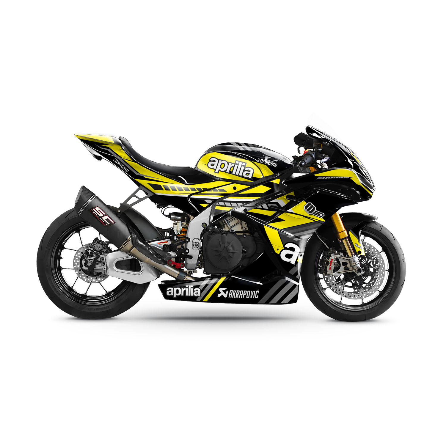 Kit déco Routière - APRILIA - RSV4 - 2DR4 - YELLOW