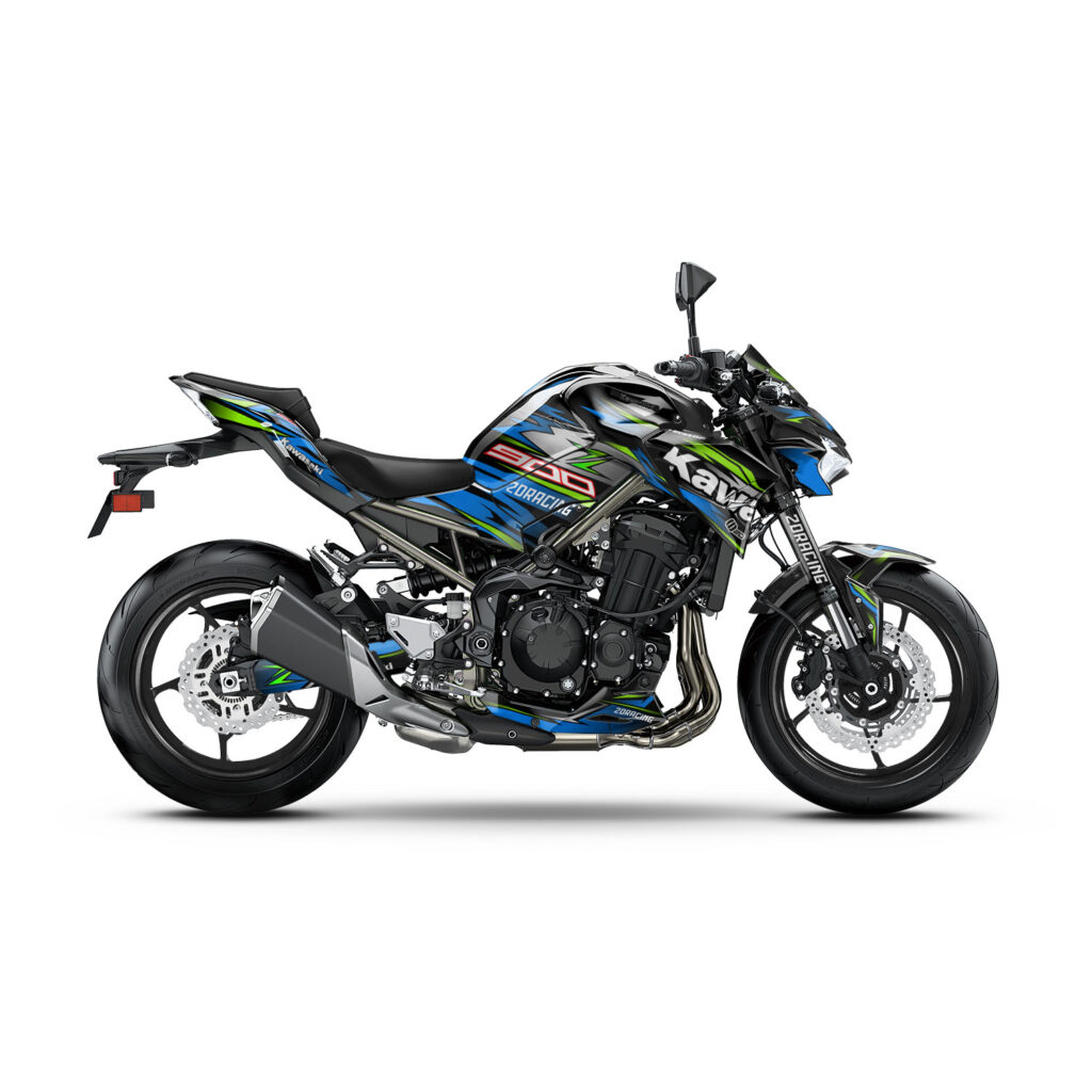 Kit déco Routière - KAWASAKI - Z750 - 2DR4 - BLUE