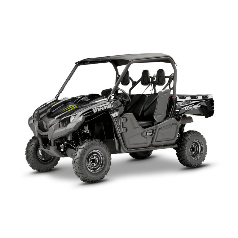 Vue de profil, d'un kit déco blanc pour un SSV YAMAHA VIKING.