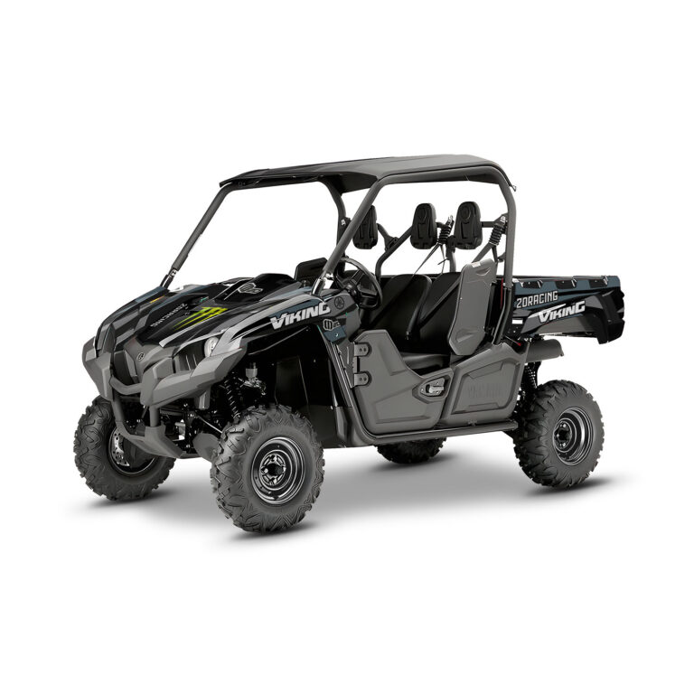 Vue de profil, d'un kit déco gris pour un SSV YAMAHA VIKING.