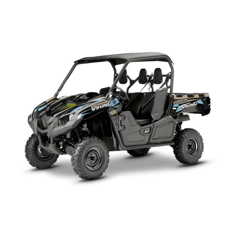 Vue de profil, d'un kit déco sable pour un SSV YAMAHA VIKING.