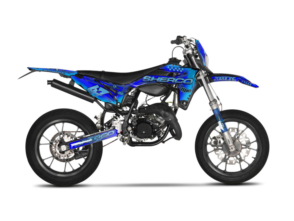 VUE DE COTE 2DR-2-SHERCO-50-SE-2017-2023-BLUE