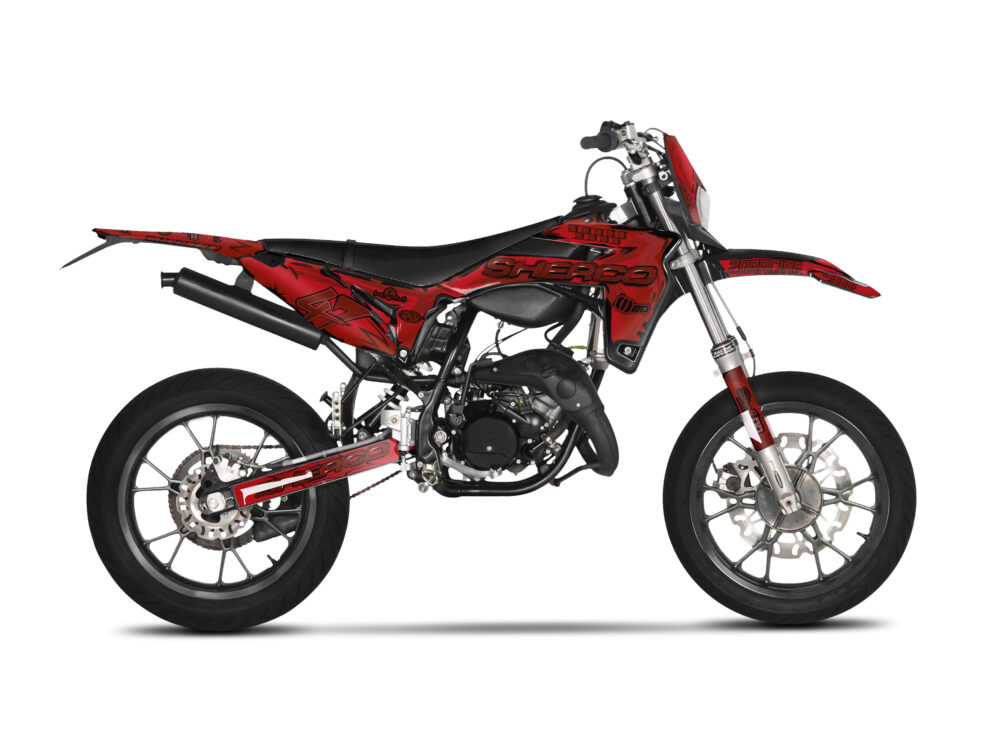 vue de cote 2DR-2-SHERCO-50-SE-2017-2023-RED